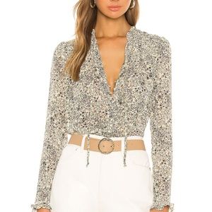 Free People Lela Blouse in Yellow, Size Small